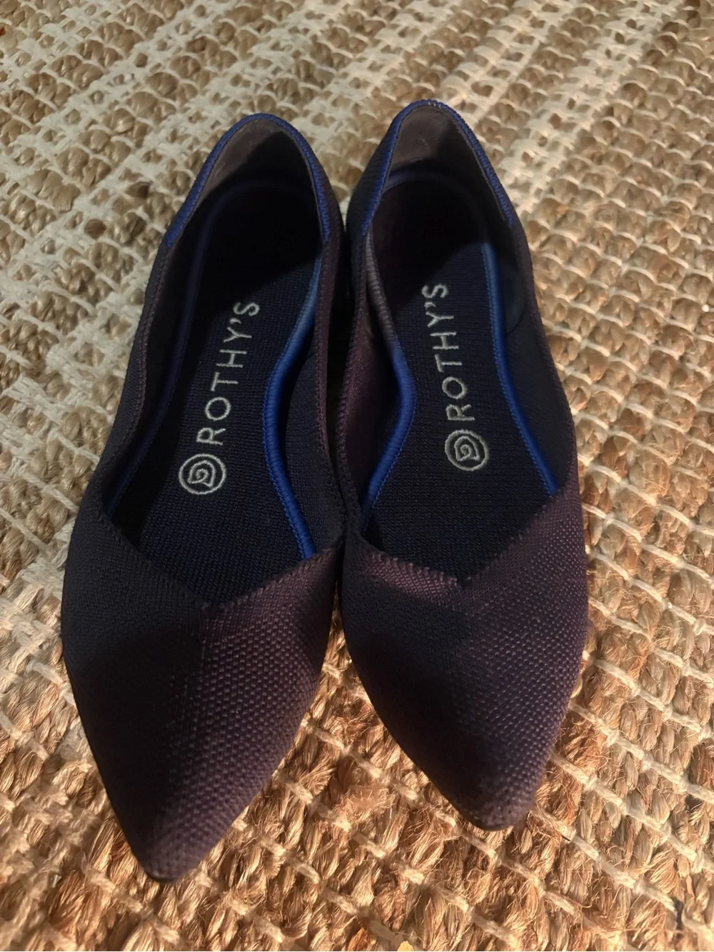 Rothy’s The Point Navy Blue Pointed Toe Flats - Size 7